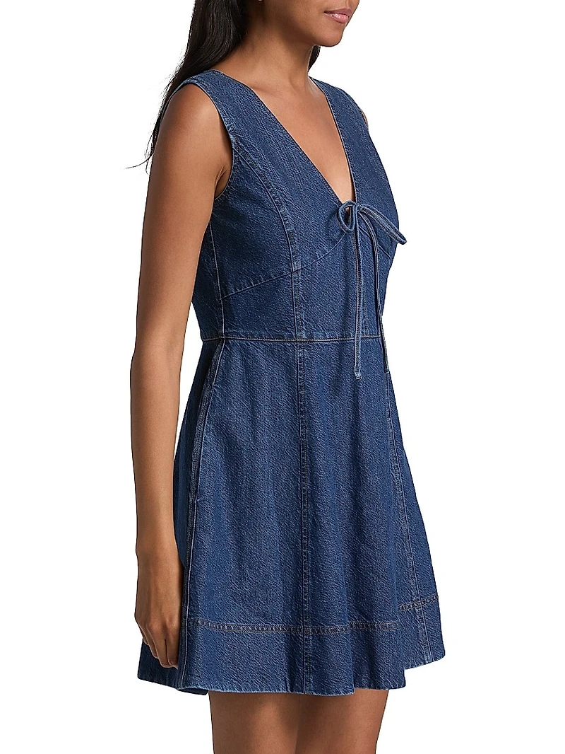 Nova Denim Fit-and-Flare Minidress