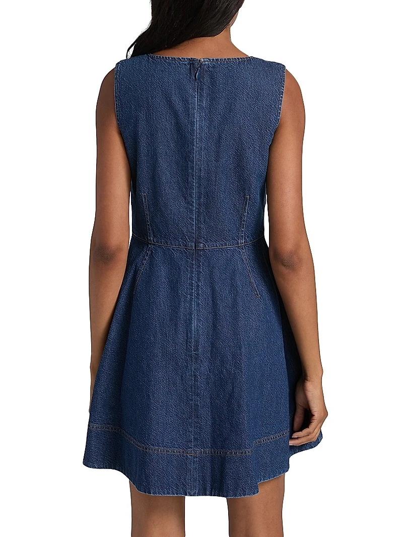 Nova Denim Fit-and-Flare Minidress