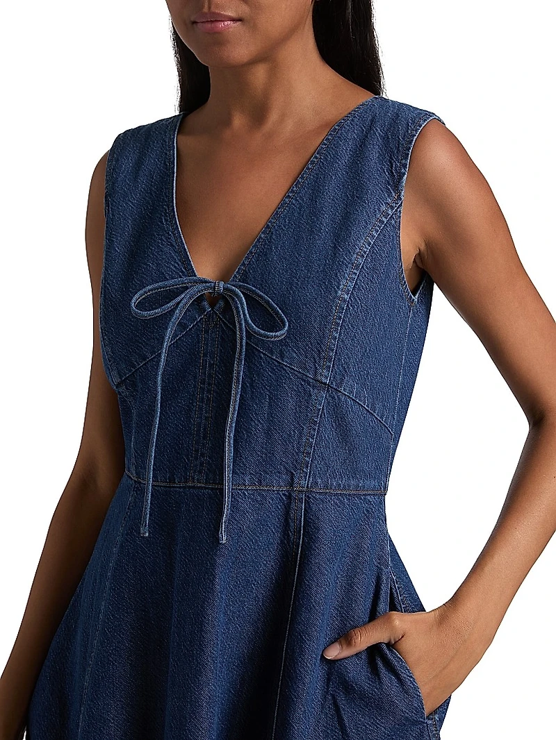 Nova Denim Fit-and-Flare Minidress