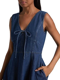 Nova Denim Fit-and-Flare Minidress