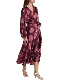 Blaire Floral A-Line Midi-Dress