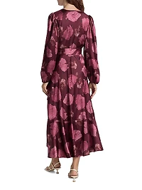 Blaire Floral A-Line Midi-Dress