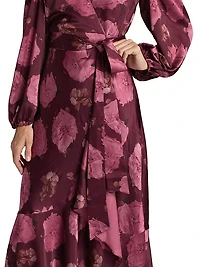 Blaire Floral A-Line Midi-Dress