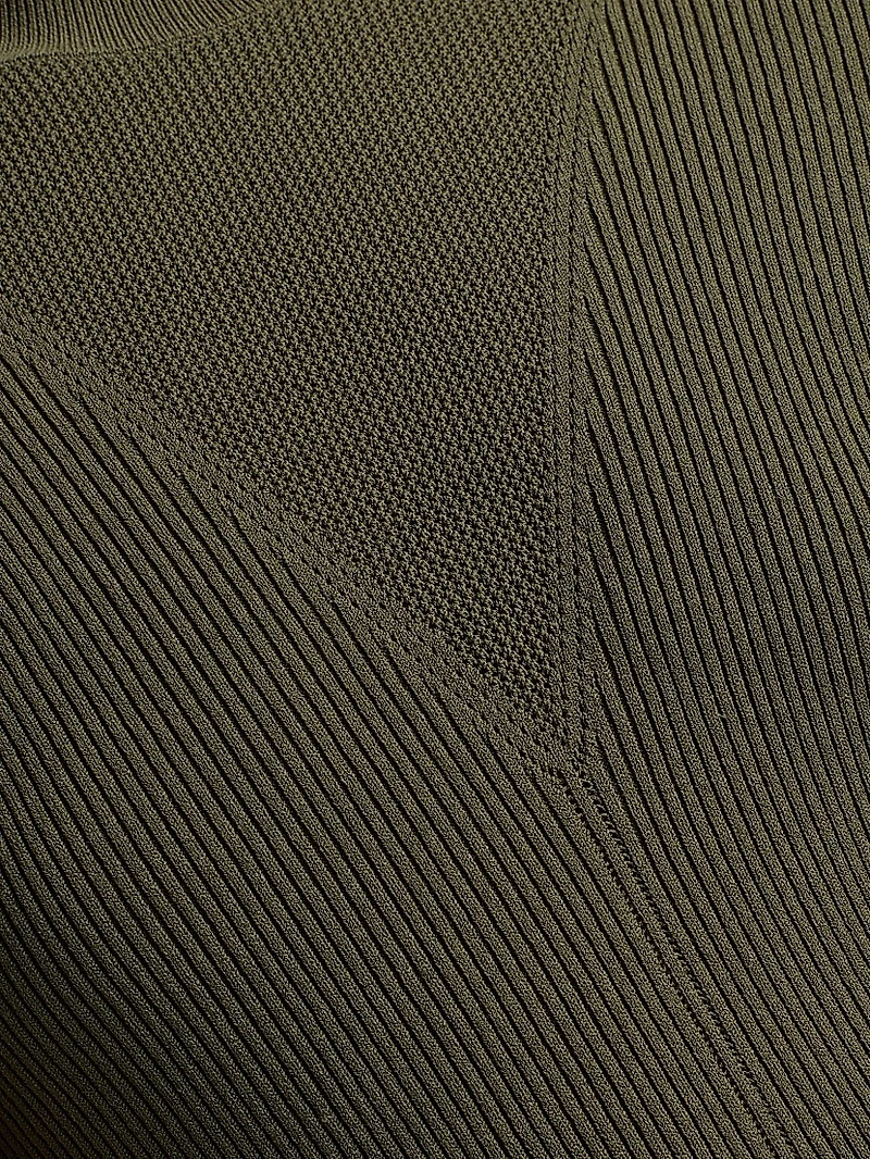 Teresa Rib-Knit Cotton-Blend Midi-Dress