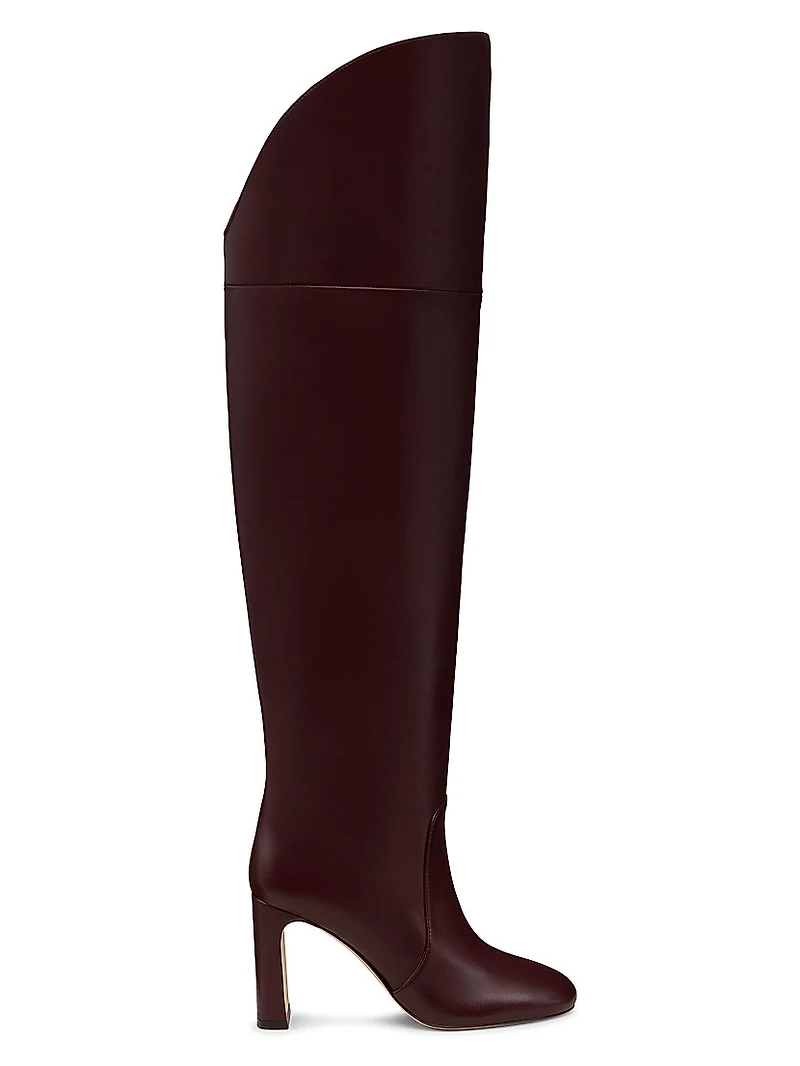 Babette 85MM Leather Over-The-Knee Boots