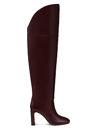 Babette 85MM Leather Over-The-Knee Boots
