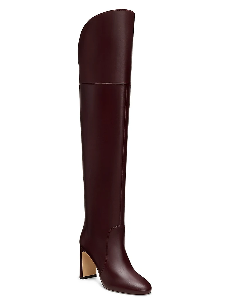 Babette 85MM Leather Over-The-Knee Boots