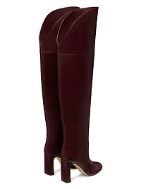 Babette 85MM Leather Over-The-Knee Boots