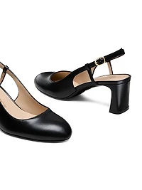 Babette 60MM Leather Slingback Pumps