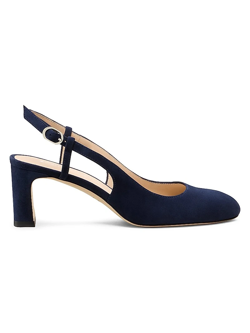 Babette 60MM Suede Slingback Pumps