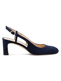 Babette 60MM Suede Slingback Pumps