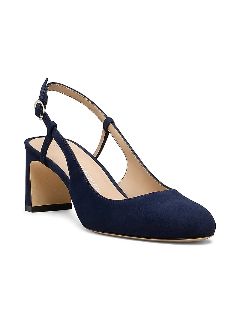 Babette 60MM Suede Slingback Pumps