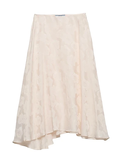 Floral Print Jacquard Skirt
