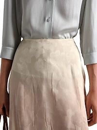 Floral Print Jacquard Skirt