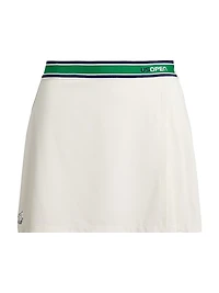 US Open Pleated Striped Wrap Skort