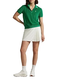 US Open Pleated Striped Wrap Skort