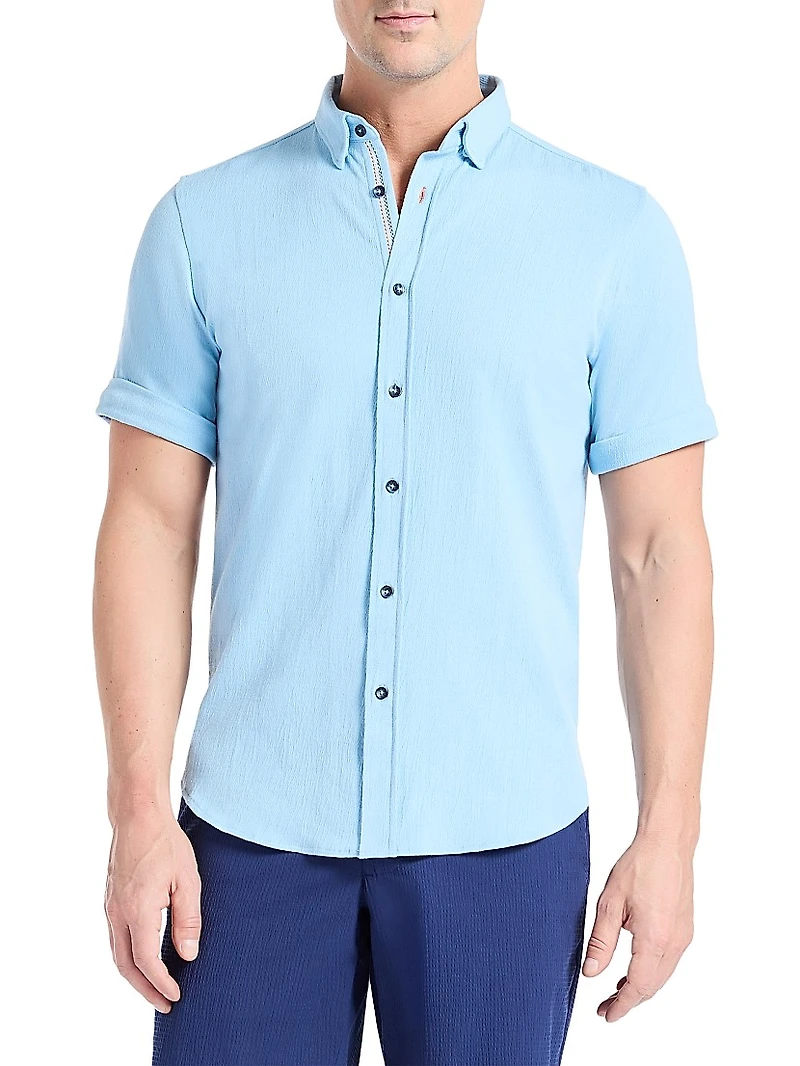 Hammond Cotton-Blend Knit Shirt