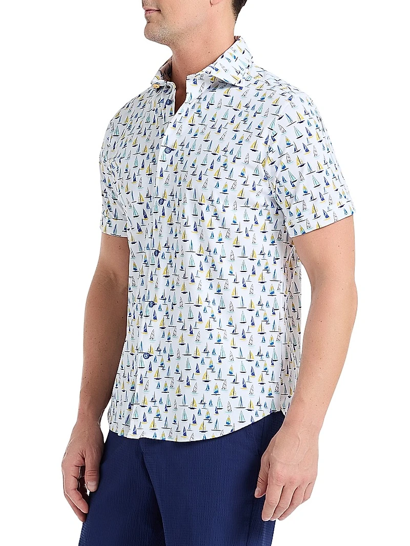 Trans Pacific Graphic Knit Shirt
