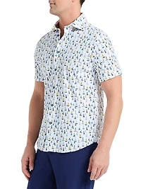 Trans Pacific Graphic Knit Shirt