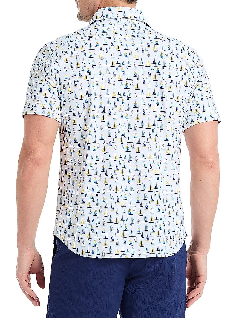 Trans Pacific Graphic Knit Shirt