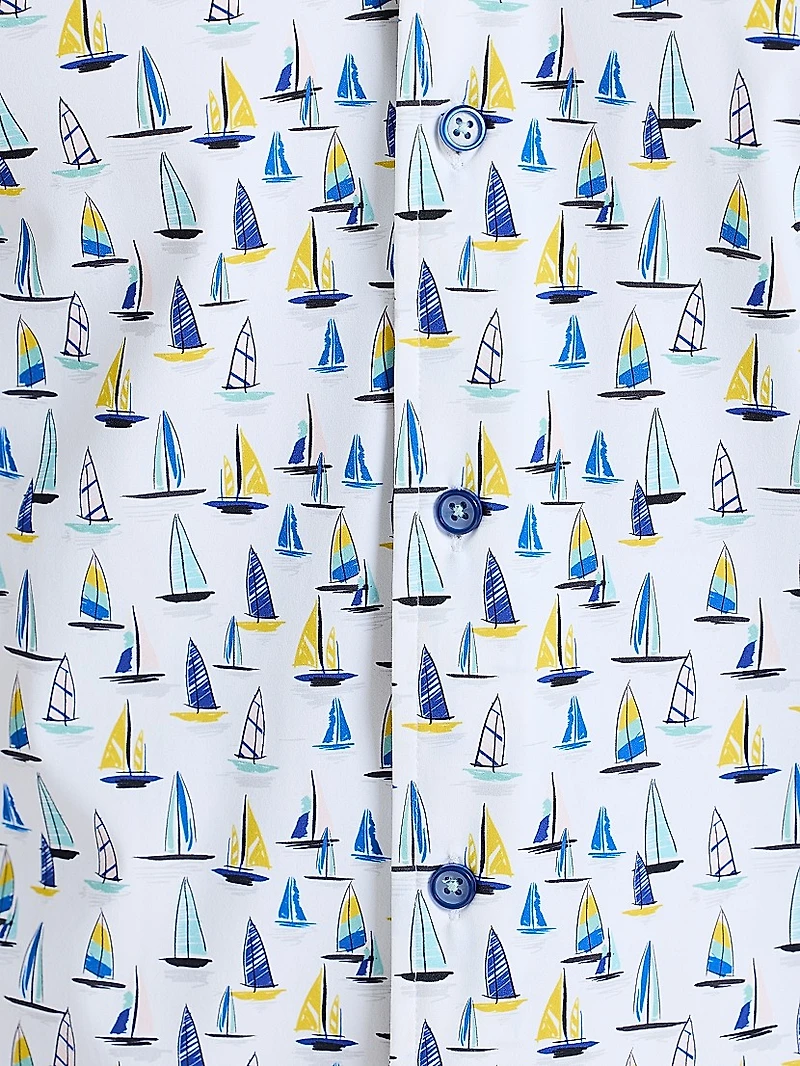 Trans Pacific Graphic Knit Shirt