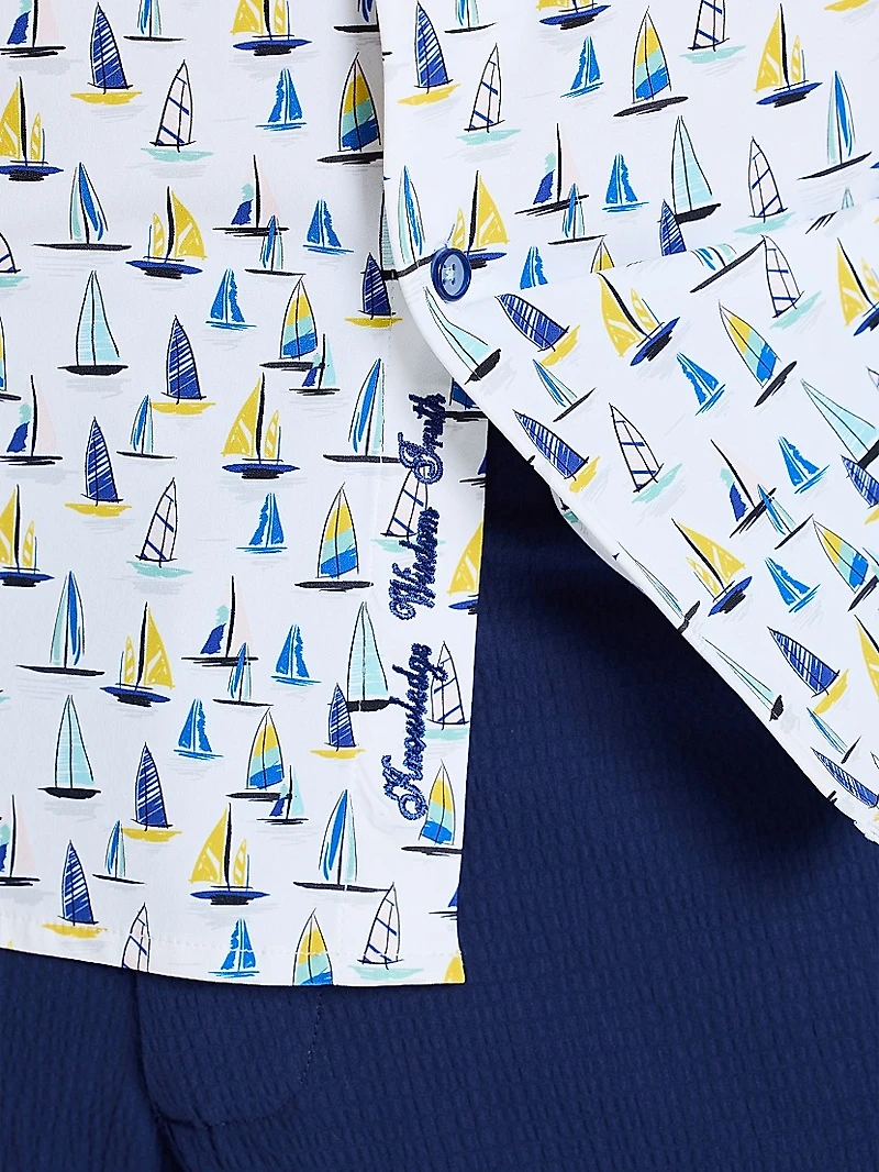 Trans Pacific Graphic Knit Shirt