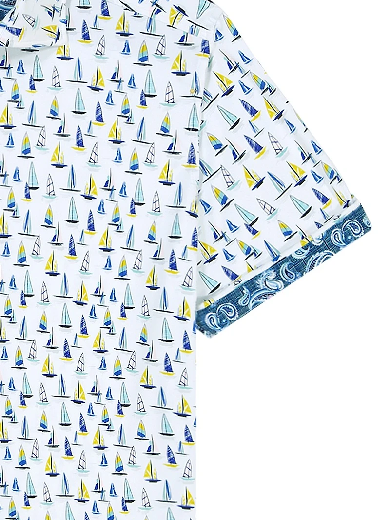 Trans Pacific Graphic Knit Shirt
