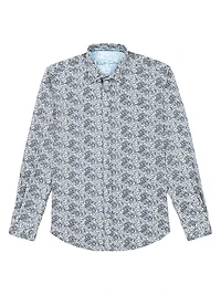 Fitzgerald Paisley Stretch-Cotton Shirt