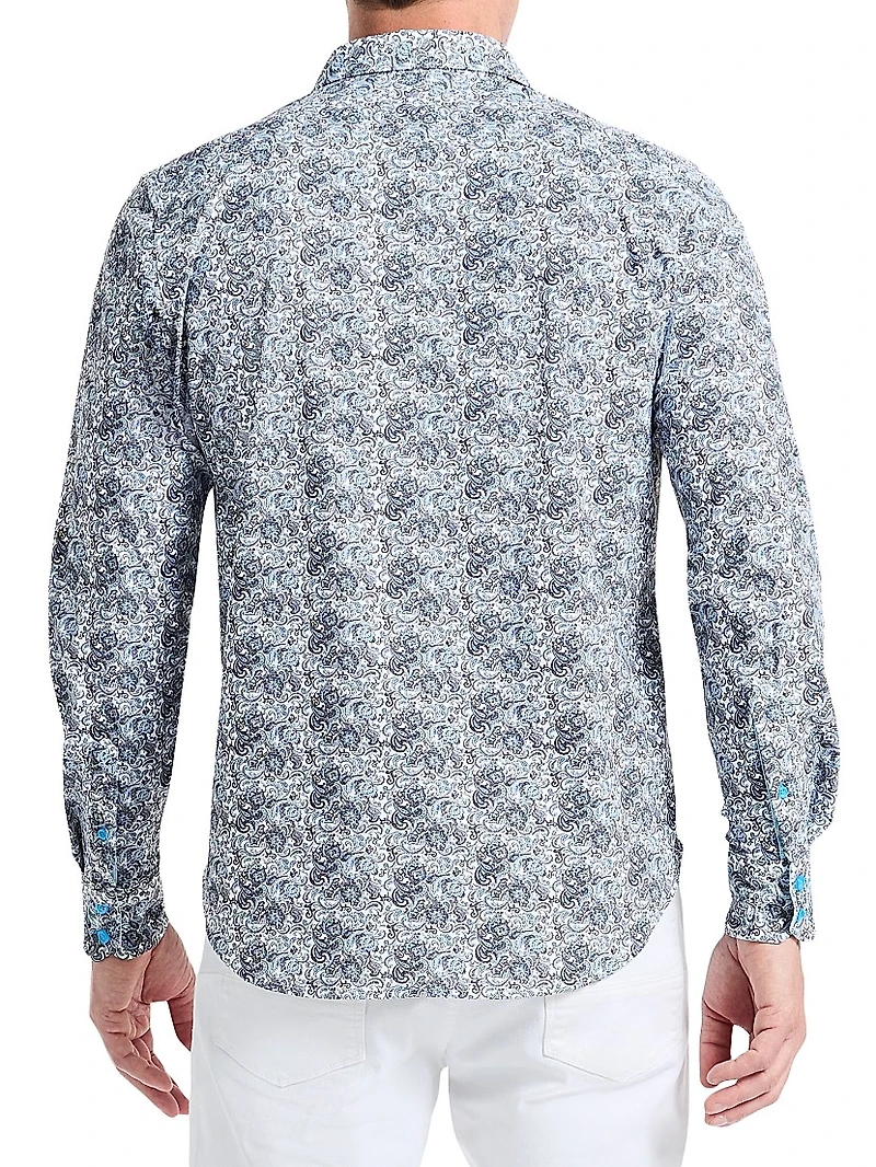 Fitzgerald Paisley Stretch-Cotton Shirt