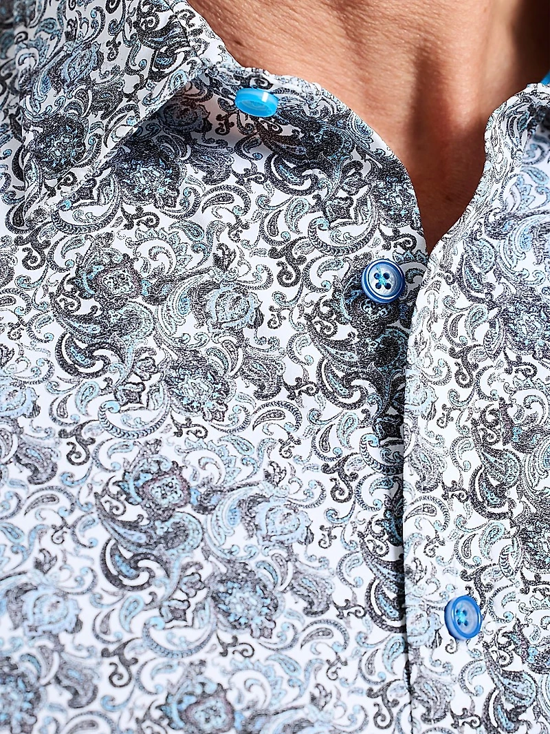 Fitzgerald Paisley Stretch-Cotton Shirt