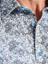 Fitzgerald Paisley Stretch-Cotton Shirt