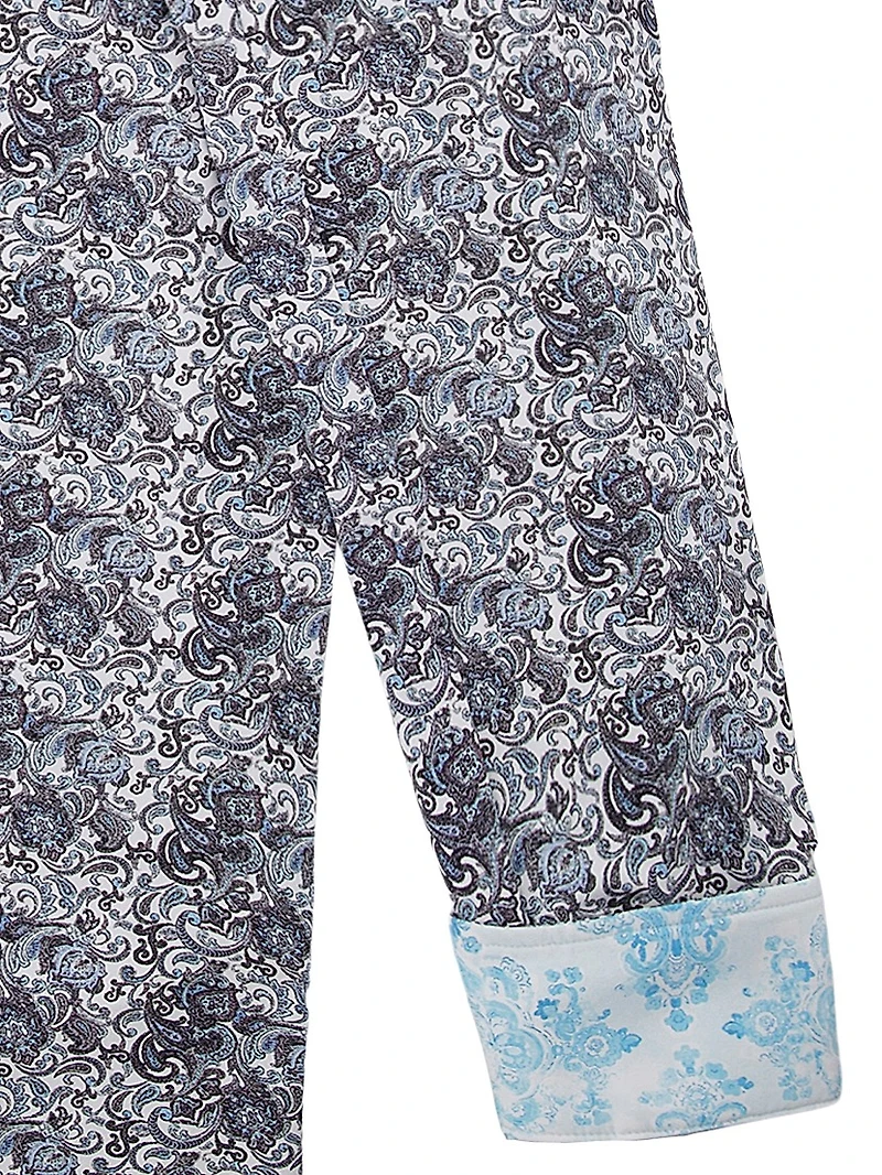 Fitzgerald Paisley Stretch-Cotton Shirt