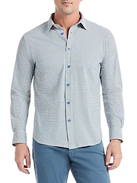 Caveda Abstract Stretch-Cotton Shirt