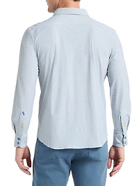 Caveda Abstract Stretch-Cotton Shirt
