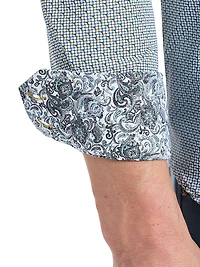 Caveda Abstract Stretch-Cotton Shirt