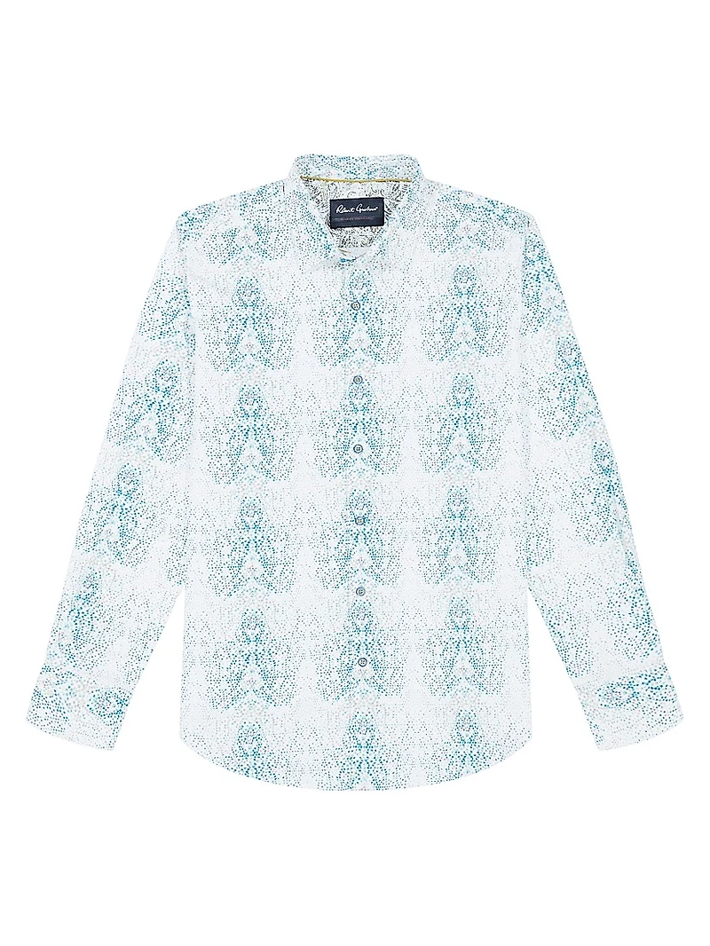 Fuerteventura Abstract Stretch-Cotton Shirt