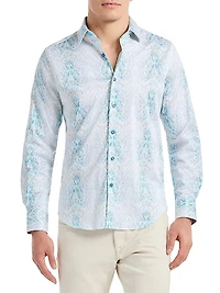 Fuerteventura Abstract Stretch-Cotton Shirt