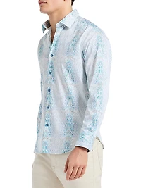 Fuerteventura Abstract Stretch-Cotton Shirt