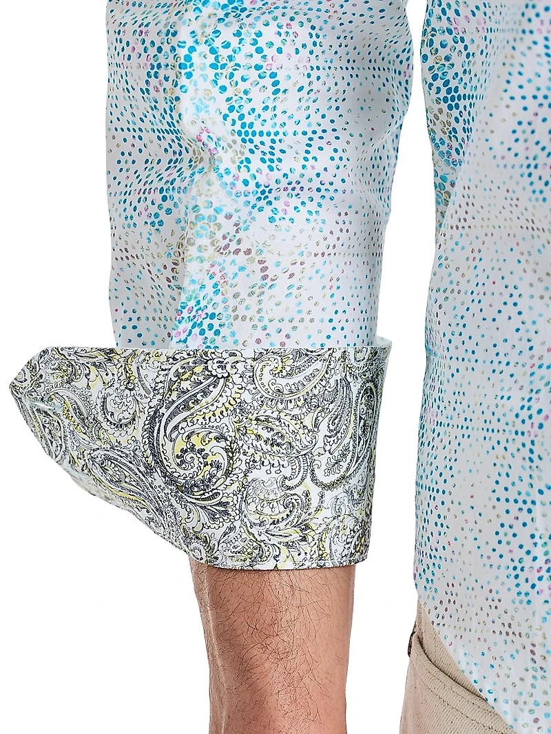 Fuerteventura Abstract Stretch-Cotton Shirt