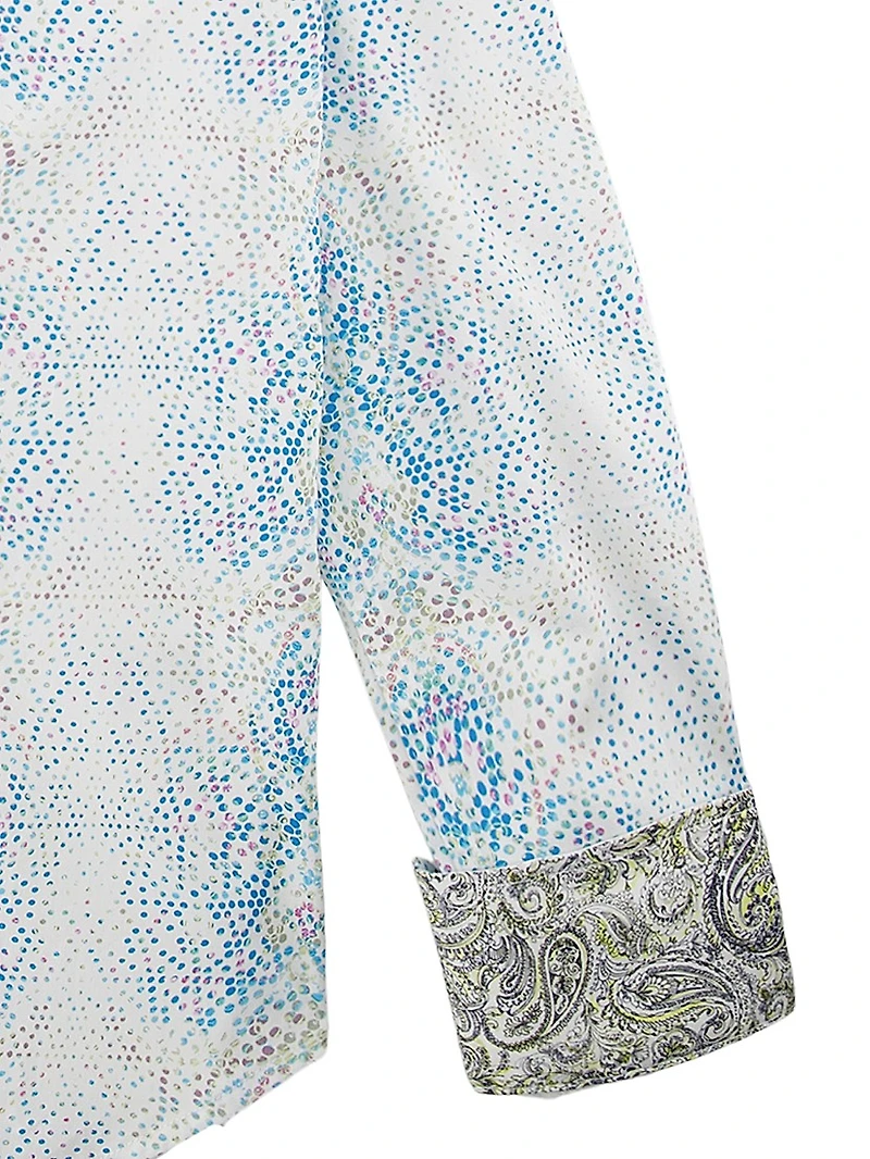 Fuerteventura Abstract Stretch-Cotton Shirt