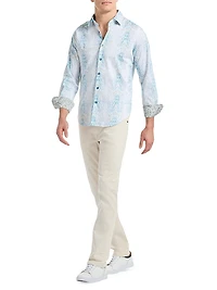 Fuerteventura Abstract Stretch-Cotton Shirt