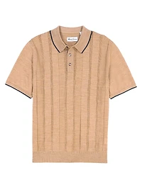 Edvan Wool-Blend Polo Sweater