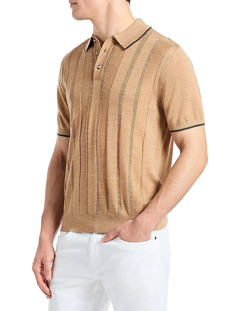 Edvan Wool-Blend Polo Sweater