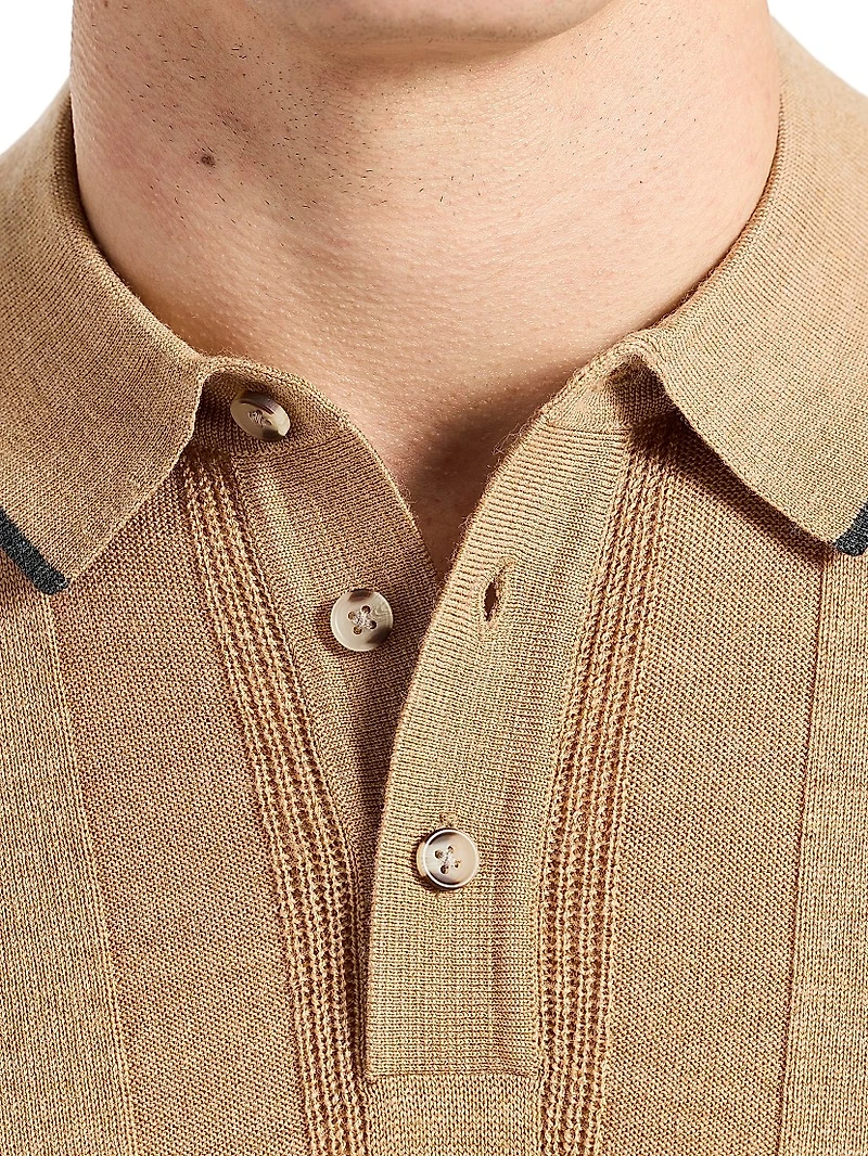 Edvan Wool-Blend Polo Sweater