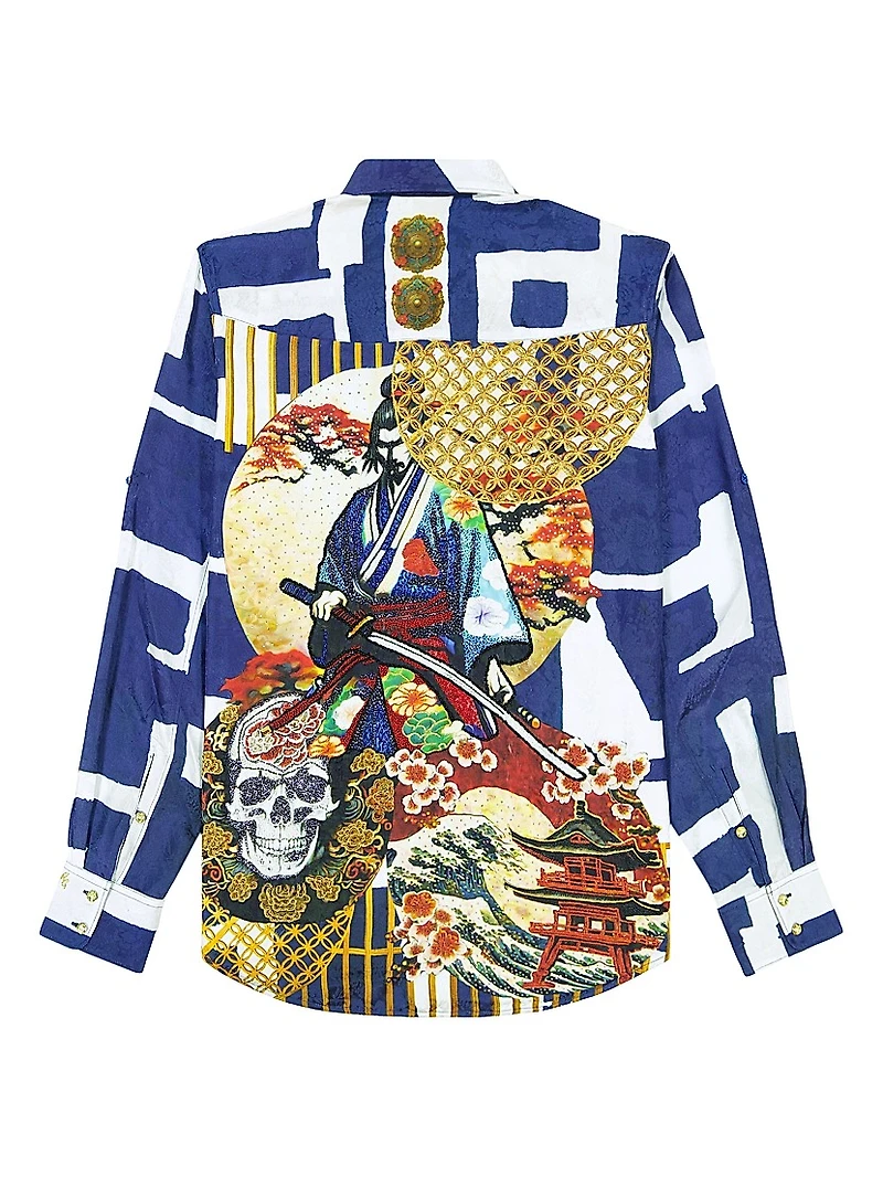 Shafik's Graphic Silk Shirt