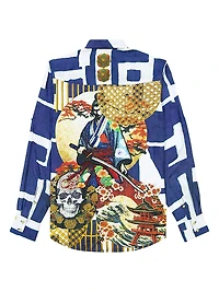 Shafik's Graphic Silk Shirt