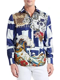 Shafik's Graphic Silk Shirt