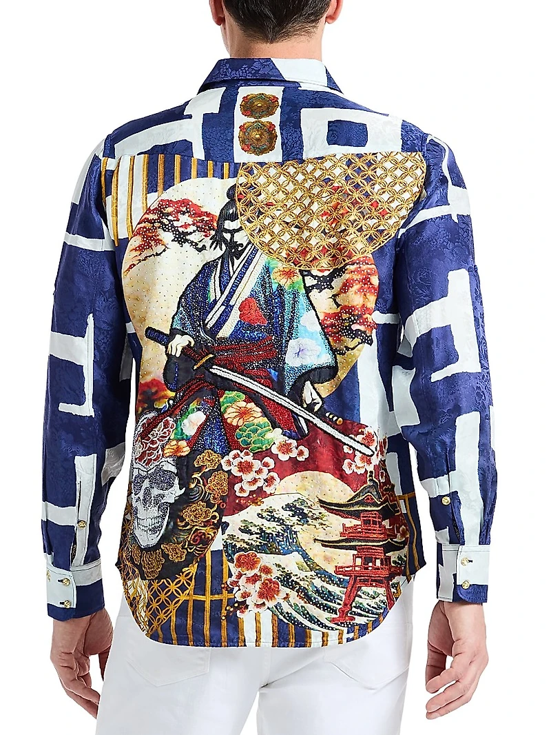 Shafik's Graphic Silk Shirt