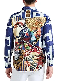Shafik's Graphic Silk Shirt