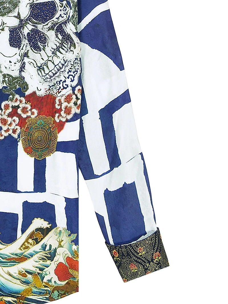 Shafik's Graphic Silk Shirt